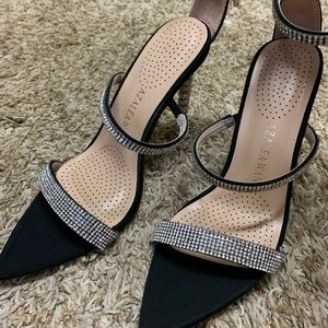 Black and Silver heels